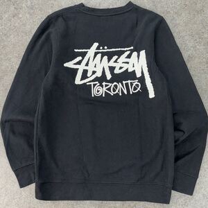 STUSSY TORONTO CANADA Sweatshirt Black ステューシー トロント カナダ スウェット トレーナー ロゴプリント ブラック 黒 メンズ