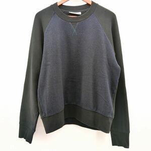 AMI Alexandre Mattiussi スウェット トレーナー ネイビー×ブラック SIZE S アミ アレクサンドル マテュッシ ◆3109/宮竹店