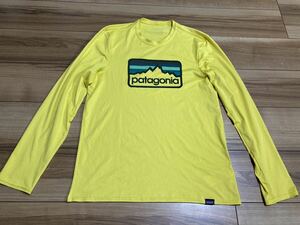 patagonia パタゴニア p6 キャプリーン　ロンt カットソー　長袖Tシャツ ラッシュガード　イエロー　２０１７年製 Ｓサイズ　美品