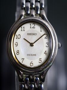 セイコー SEIKO エクセリーヌ EXCELINE クォーツ 2針 1F20-6H00 女性用 レディース 腕時計 日本製 z461 稼働品