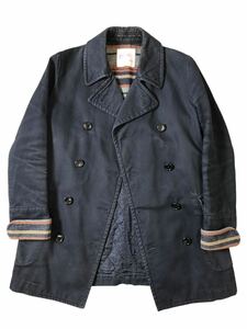 (D) JUNYA WATANABE MAN PINK COMME des GARCONS ジュンヤワタナベ コムデギャルソン Pコート S ネイビー ピーコート