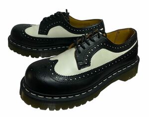 Dr.Martens BEX BROGUE SHOE ドクターマーチン ツートン ウイングチップ ブローグシューズ ホワイト/ブラック US7 25㎝