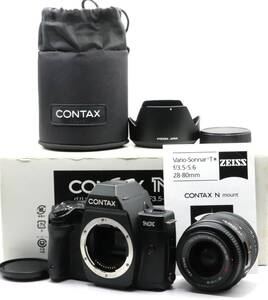 ★良品★コンタックス CONTAX NX + Vario Sonnar 28-80mm F3.5-5.6 T キット 元箱付★　N1210＃1485