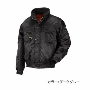 (ダークグレー/LL) バイクウェア ブルゾン メンズ 秋 冬 ジャケット 防寒着 仕事着 中綿ブルゾン MA1 防寒ウェア Next ソルジャーブルゾン