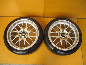 BBS RG704H FORGED 18インチ 9J+42 PCD114.3 5穴 DUNLOP SP SPORT MAXX 050 225/40R18 88W 2021年製造タイヤ 2本セット 2本SET