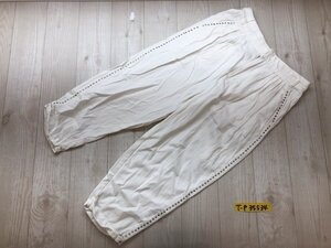 JEANASIS ジーナシス レディース スタッズ付き クロップドパンツ F 白