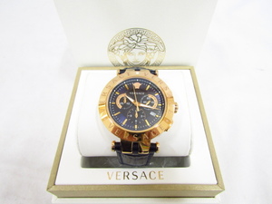 VERSACE V-RACE VERQ00120 ヴェルサーチ ブイレース クロノグラフ クォーツ ネイビー Vレース 腕時計 中古品 ★140526