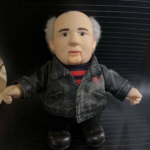 旧ソ連ゴルバチョフ元大統領フィギュア革ジャン黒GORBYゴルビー人形　ドール笛入り