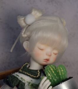 ドール ウィッグ BJD 人形 1/4 MSD 編み込み クリーム