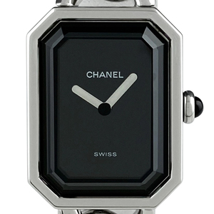 シャネル CHANEL プルミエール Lサイズ H0452 腕時計 SS クォーツ ブラック レディース 【中古】