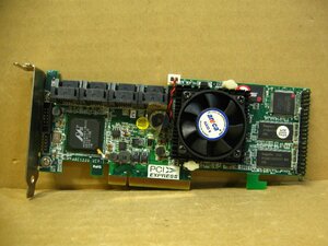 ▽ARECA ARC-1220 8ポート SATA RAIDコントローラ 256MB PCI-EX 中古 RAID0/1/5/6 ロープロファイル