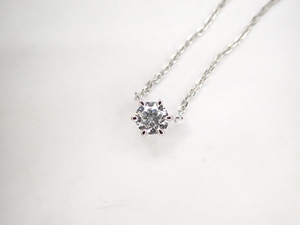 美品 4℃ Pt850 ダイヤ0.172ct ネックレス