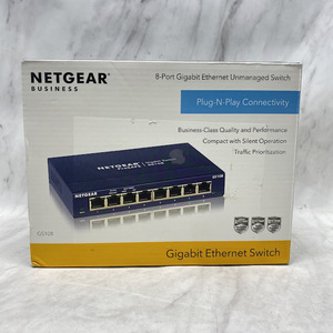 【美品】NETGEAR スイッチングハブ 8ポート 1G 金属筐体 静音ファンレス GS108