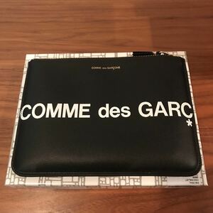 送料無　コムデギャルソン 財布 CDG Huge Logo Wallet Black SA5100HL 黒 ロゴ PLAY BLACK HOMME PLUS オム プリュス JUNYA sacai