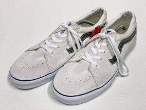 VANS レア!! SK-8 Low 白 生成り スエード キャンバス カーキライン US12 (30cm) アメリカ企画限定!! バンズ ハイトップ