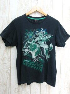 DIESEL/ディーゼル：AMAZING プリント 半袖Tシャツ ブラック サイズL メンズ/中古/USED