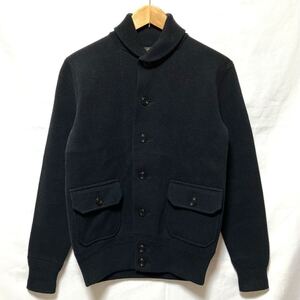 rrl a1type cotton knit Shawl Collar Cardigan ダブルアールエル カーディガン ショールカラー コットンニット ジャケット XS 黒 ブラック