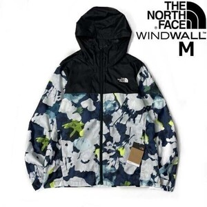 1円～!売切!【正規新品】THE NORTH FACE◆PRINTED CYCLONE JACKET 3 ウインドパーカー US限定 ロゴ刺繍 軽量 撥水 登山(M)紺 総柄 180915-5