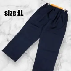 【美品】クロップドワイドパンツ ストレッチ スウェットパンツ ウエストゴム