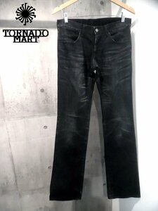 TORNADO MART トルネードマート TORNADOMART 製品加工 シューカット デニムパンツ M/ブーツカット ジーンズ/黒/メンズ/TPT-7201/日本製