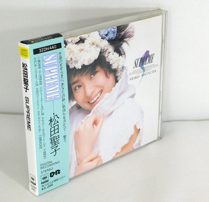 箱帯付き CD「松田聖子/SUPREME」旧規格 32DH-440 86年盤 税表記なし \3200/ハガキ付き/松本隆/南佳孝/玉置浩二