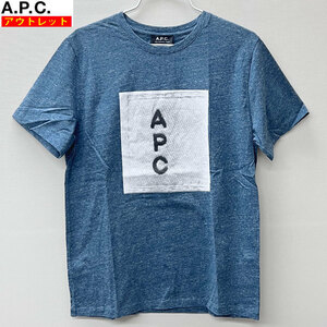 【72913-1BS】未使用・アウトレット処分品　APC A.P.C./アーペーセー　半袖Tシャツ　 CODAT H26773　インディゴ　S　メンズ　ユニセックス