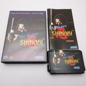 ザ・スーパー忍 The Super SHINOBI 箱・説明書 メガドライブ ソフト J1 即発送 MD