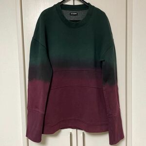 ラフシモンズ スウェット トレーナー★raf simons バイカラー　美品　2012AW グラデーション