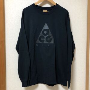 送料込 NIKE ACG LONG SLEEVE TEE Mサイズ サイズ大きめ black USED ナイキ 長袖 ロンT Tシャツ 黒 ブラック メンズ アメカジ 古着