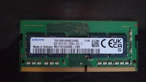 SAMSUNG ノート用メモリ　 DDR4-3200 (PC4-25600) 8GB×2枚　中古美品　昨日まで使ってました。