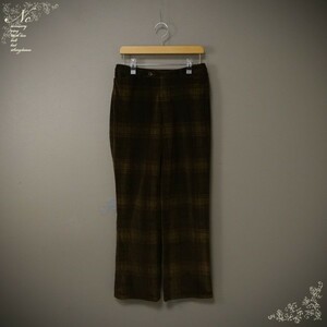 値下!USED*thomas burberry/バーバリー/M/チェック柄コーデュロイパンツ/ブラウン/茶/クラシカル/上品/秋冬