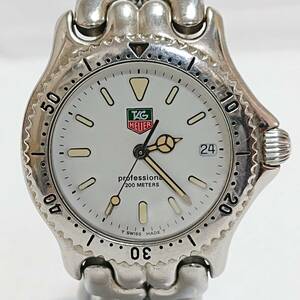 【１円スタート！！】タグホイヤー セル TAGHEUER S/el S90.813 プロフェッショナル クオーツ 腕時計 ホワイト文字盤 ⑤