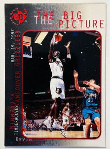 1997-98 Upper Deck UD3 Kevin Garnett THE BIG PICTURE INSERT Clear #52