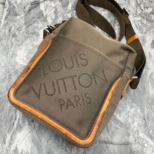 1円【高級品】LOUIS VUITTON ルイヴィトン ダミエジェアン シタダン メンズ ショルダーバッグ ポシェット サコッシュ 斜め掛け カーキ