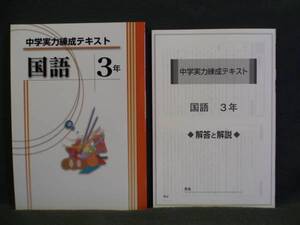 ★ 即発送 ★ 新品　中学 実力練成テキスト 国語 ３年　 解答付属