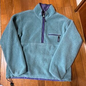 美品Patagoniaパタゴニアグリセードプルオーバーリバーシブル貴重希少ブルゾンフリースMADEINUSA製アメリカ製ナイロンジャケットアウターL