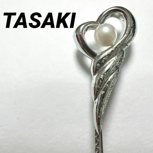 TASAKI　タサキ　田崎真珠　ピンブローチ　カフス　シルバー　タイピン　パール6.5ｍm