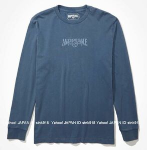 〓残りわずかです!! アメリカンイーグル/US XXXL/AE Super Soft Graphic ロンTee/Blue