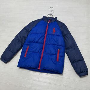 POLO RALPH LAUREN ポロラルフローレン ダウンジャケット 中綿 ビッグポニー キッズ 紺 青 サイズM （10-12）150