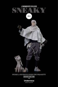 新品未開封 SNEAKY 71 AND HIS PAL HANZO THE NINJA KITTY WONDER FESTIVAL LTD EDITION threeA Ashley Wood