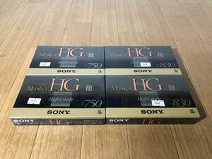 SONY ソニー Beta Master HG ビデオカセットテープ　L-750-830 4点　未使用品