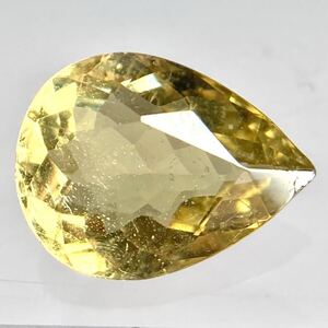 1円〜!!ソ付!!（天然イエロートルマリン1.701ct）j ◎約9.76×7.40mm ルース 裸石 宝石 jewelry yellow tourmaline BH5/BH5 テEA5 w4 す37