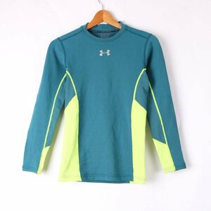 アンダーアーマー 長袖Tシャツ 裏起毛 スポーツウェア トップス ストレッチ レディース SMサイズ グリーン UNDER ARMOUR