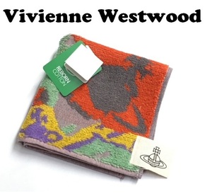 【Vivienne Westwood】(NO.4216）ヴィヴィアンウエストウッド タオルハンカチ マルチカラー　ORB　未使用　25cm