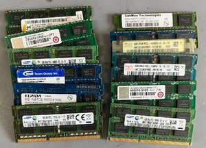 １円スタート　 中古ノートパソコン用メモリ　DDR3　4GB　11枚 まとめ　10600/1333