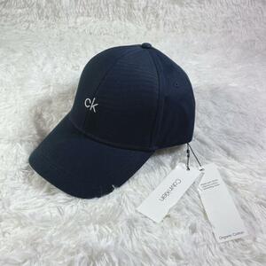 新品未使用 CALVIN KLEIN カルバンクライン キャップ 帽子 刺繍ロゴ ネイビー K50K506087