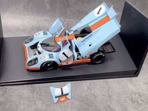 超美品★ オートアート AUTOart 1/18 ポルシェ 917 K Gulf デイトナ24hr 1970 REDMAN/SIFFERT #1 Porsche 箱あり