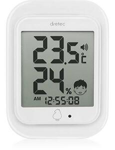 【即発送】ドリテック 温湿度計 デジタル 温度計 湿度計 熱中症 インフルエンザ O-293WT(ホワイト)※北海道沖縄発送不可