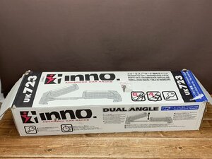 【N2-2156】INNO デュアルアングル UK723 斜め積み スキー/スノーボード専用キャリア 外箱/鍵付 現状品 同梱不可 東京引取可【千円市場】