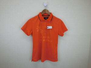 【感謝セール】【美品】VIVA HEART(ビバハート) ポロシャツ オレンジ レディース 42 ゴルフウェア 2006-0180 中古